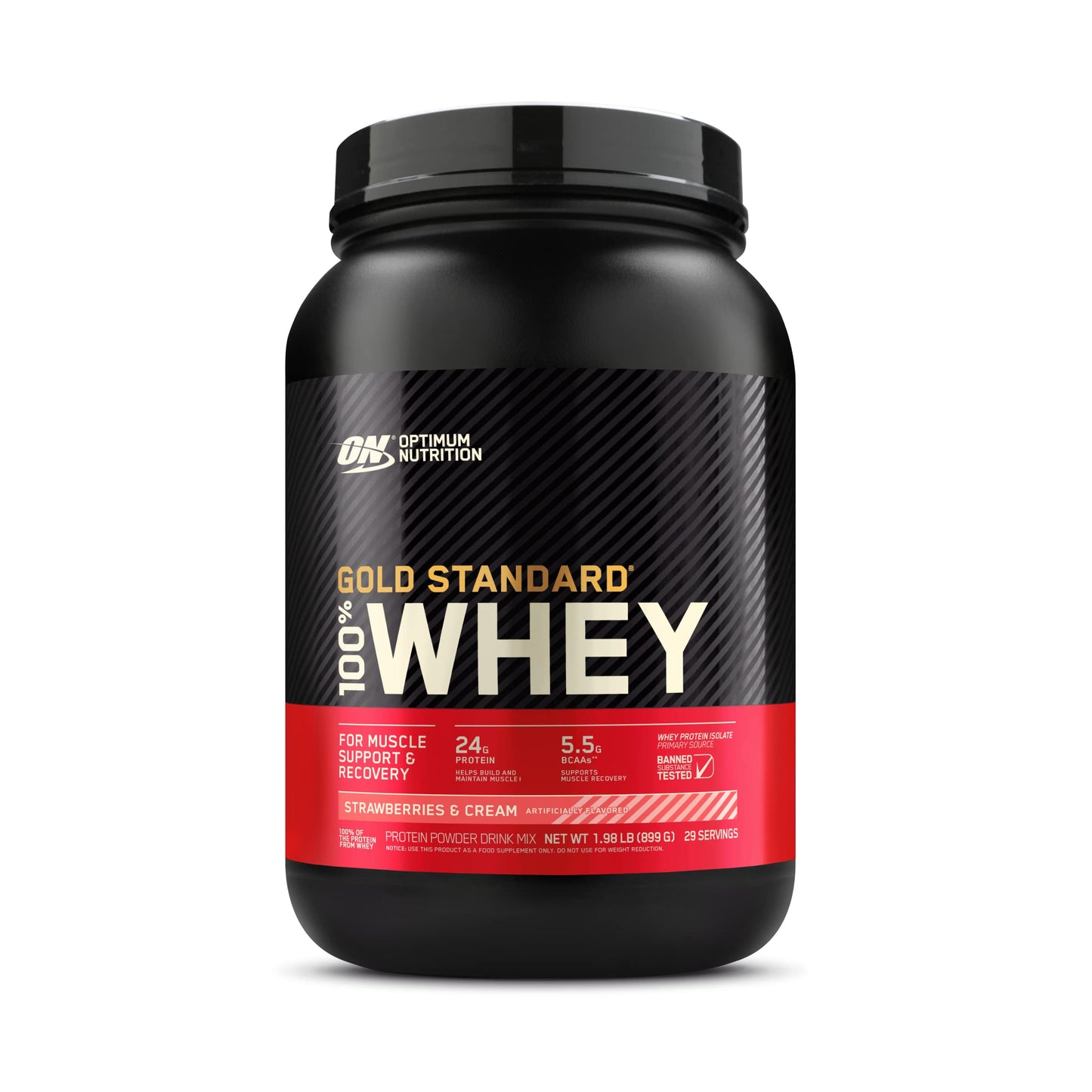 Optimum Nutrition Gold Standard 100% Whey Protein Powder, Strawberries & Cream Optimum NutritionBuy Supplements Australia