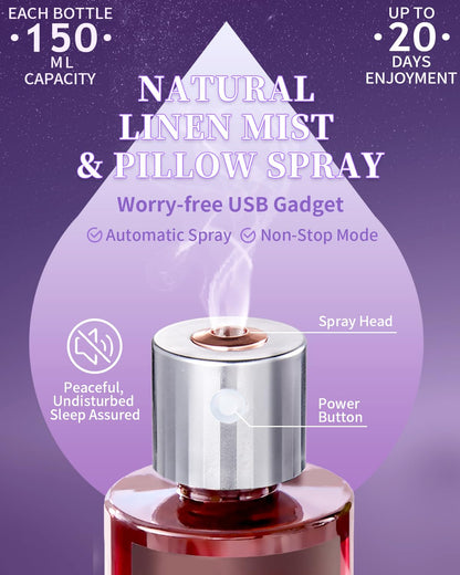 VTS Organic Lavender Water and Roman Chamomile Floral Water with Diffuser, Aromatherapy Air VEDA TINDA SCENTBuy Supplements Australia