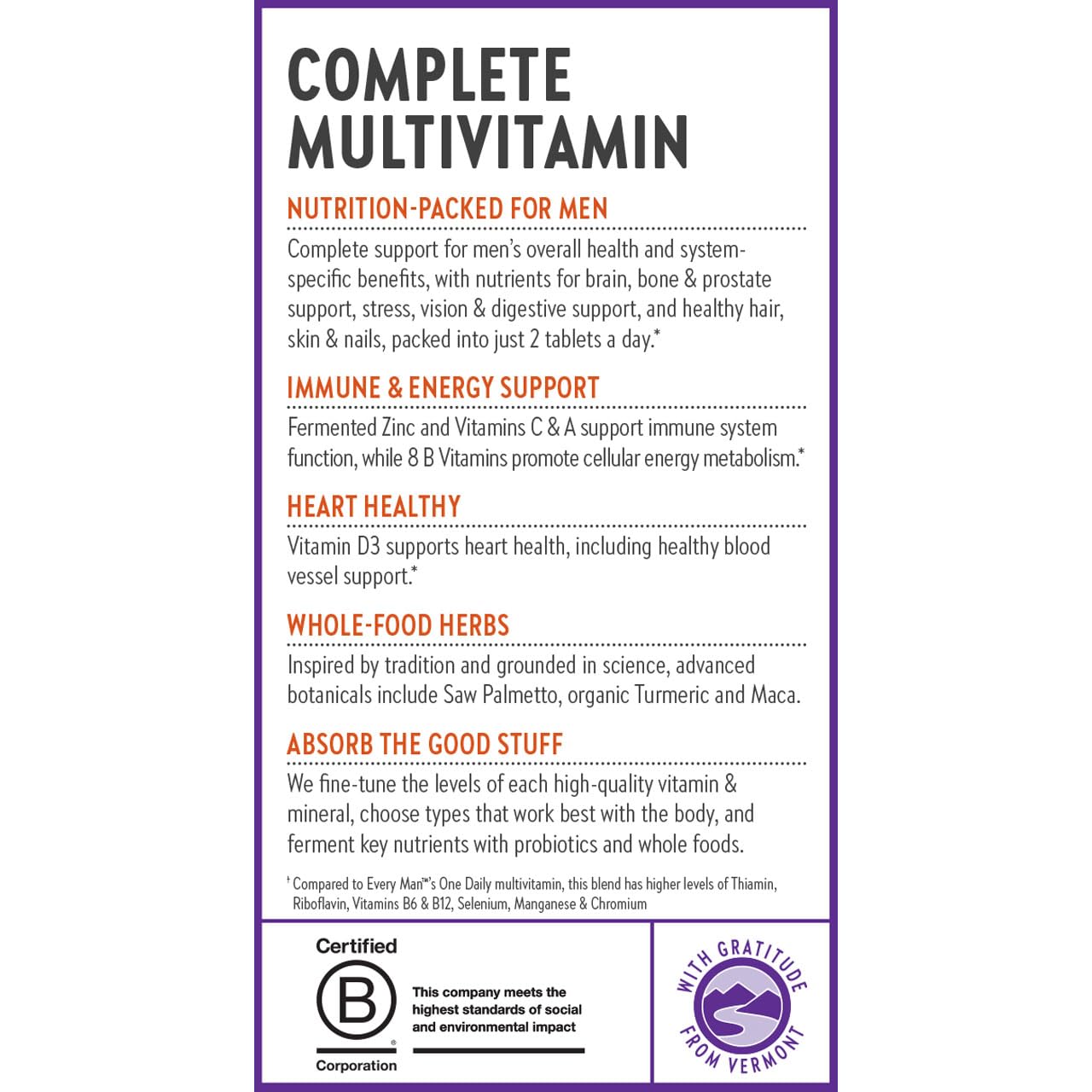 New Chapter Men's Multivitamin Advanced Formula for Stress, Brain, Immune, Heart & Energy Support, Higher Levels of Whole New ChapterBuy Supplements Australia