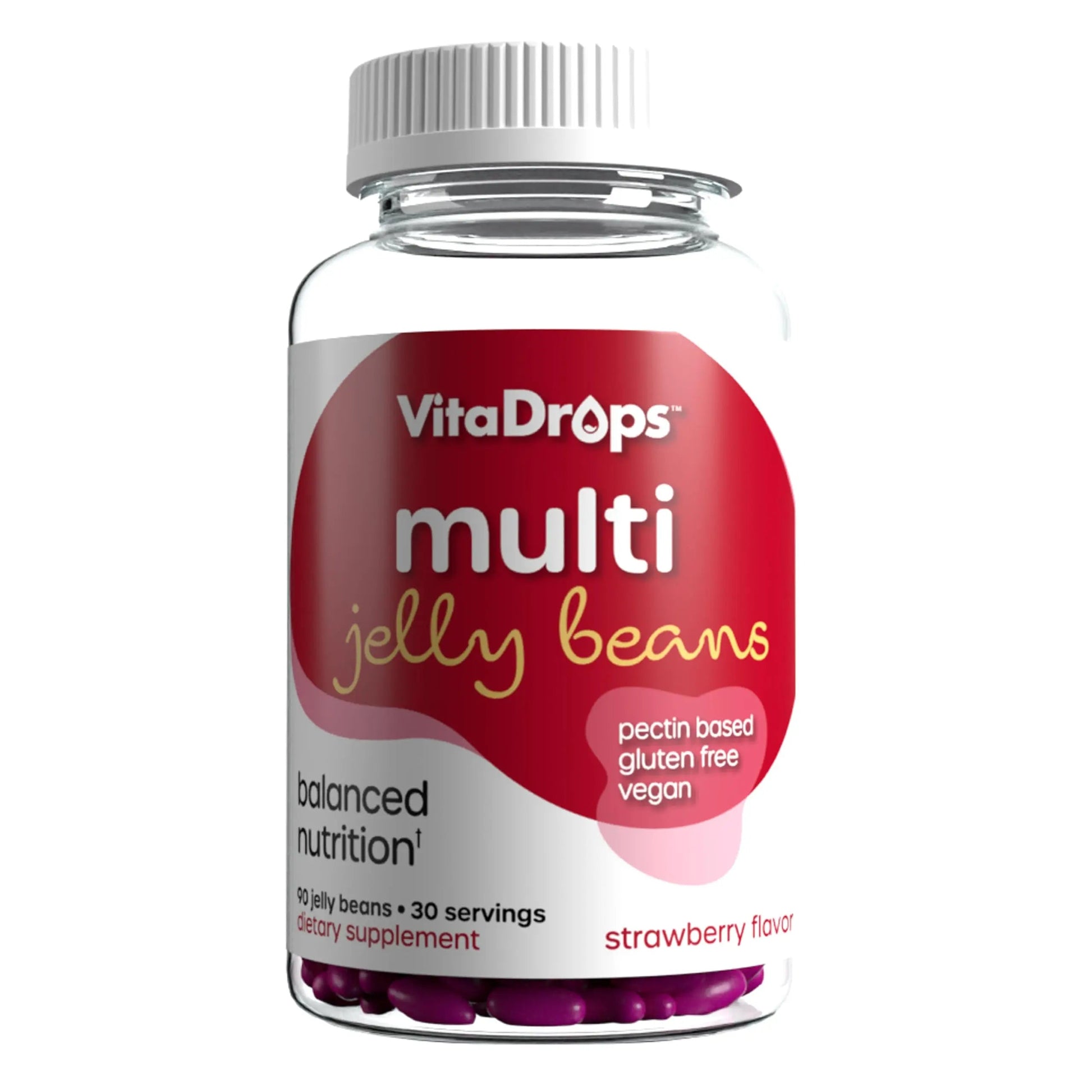 VitaDrops Multivitamin Jelly Beans, Women & Men, Source of Vitamin A C D E B-3 B-6 & Biotin, Supports Immune System, Pectin Based VitaDropsBuy Supplements Australia