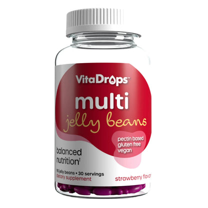 VitaDrops Multivitamin Jelly Beans, Women & Men, Source of Vitamin A C D E B-3 B-6 & Biotin, Supports Immune System, Pectin Based VitaDropsBuy Supplements Australia