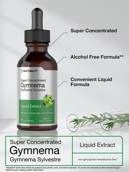 Gymnema Sylvestre Liquid | 2 fl oz | Alcohol Free Supplement | Super Concentrated HorbäachBuy Supplements Australia