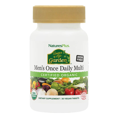 NaturesPlus Source of Life Garden Men’s Once Daily Multivitamin - 30 Tablets - Supports Energy & Stamina Nature's Plus