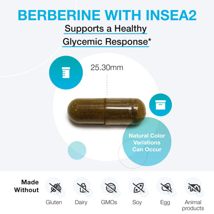 XYMOGEN Berberine with InSea2 - Blend of Polyphenols - Cellular Metabolic & Immune Support - Plant-Based, Gluten-Free & Non-GMO - 60 Capsules XYMOGENBuy Supplements Australia