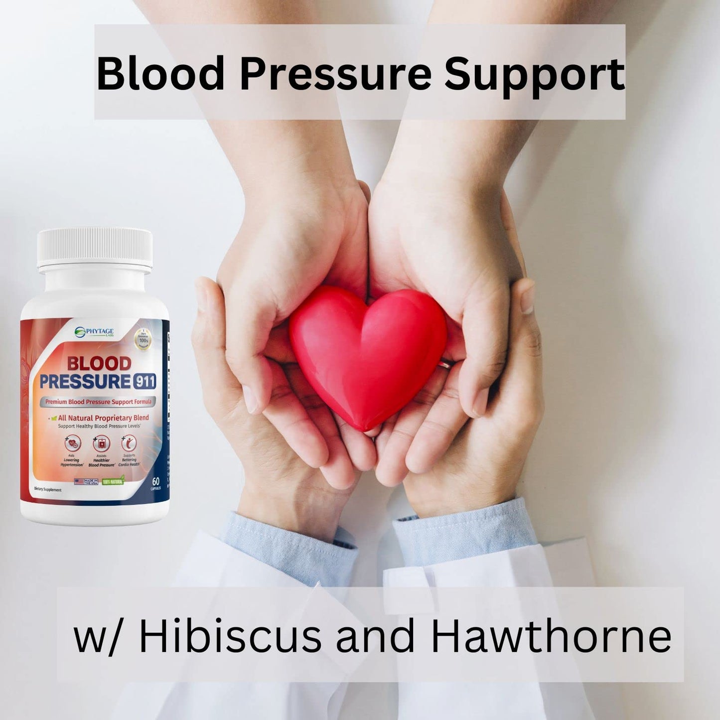 Phytage Labs Blood Pressure 911 Premium Supplement - BP Support Pills. 60 Capsules Phytage LabsBuy Supplements Australia