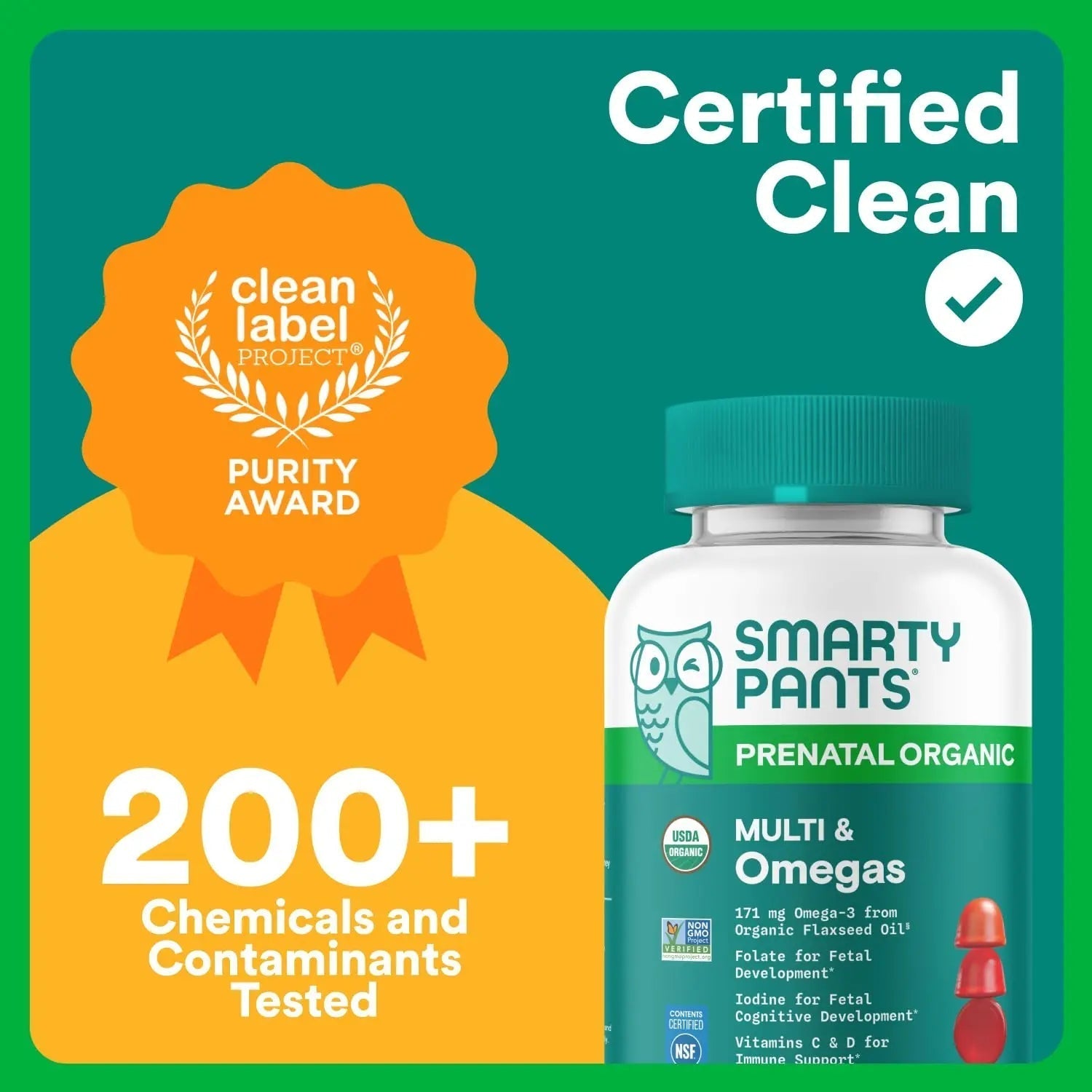 SmartyPants Organic Prenatal Vitamins for Women, Multivitamin Gummies: Biotin, Methylfolate, Omega 3 (ALA), Vitamin D3, C, Vitamin B12, B6, A, K2 & Zinc SmartyPantsBuy Supplements Australia