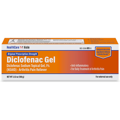 HealthCareAisle Diclofenac Gel, 1%, Arthritis Pain Relief - 100 g tube - Original Prescription Strength (NSAID) HealthCareAisleBuy Supplements Australia