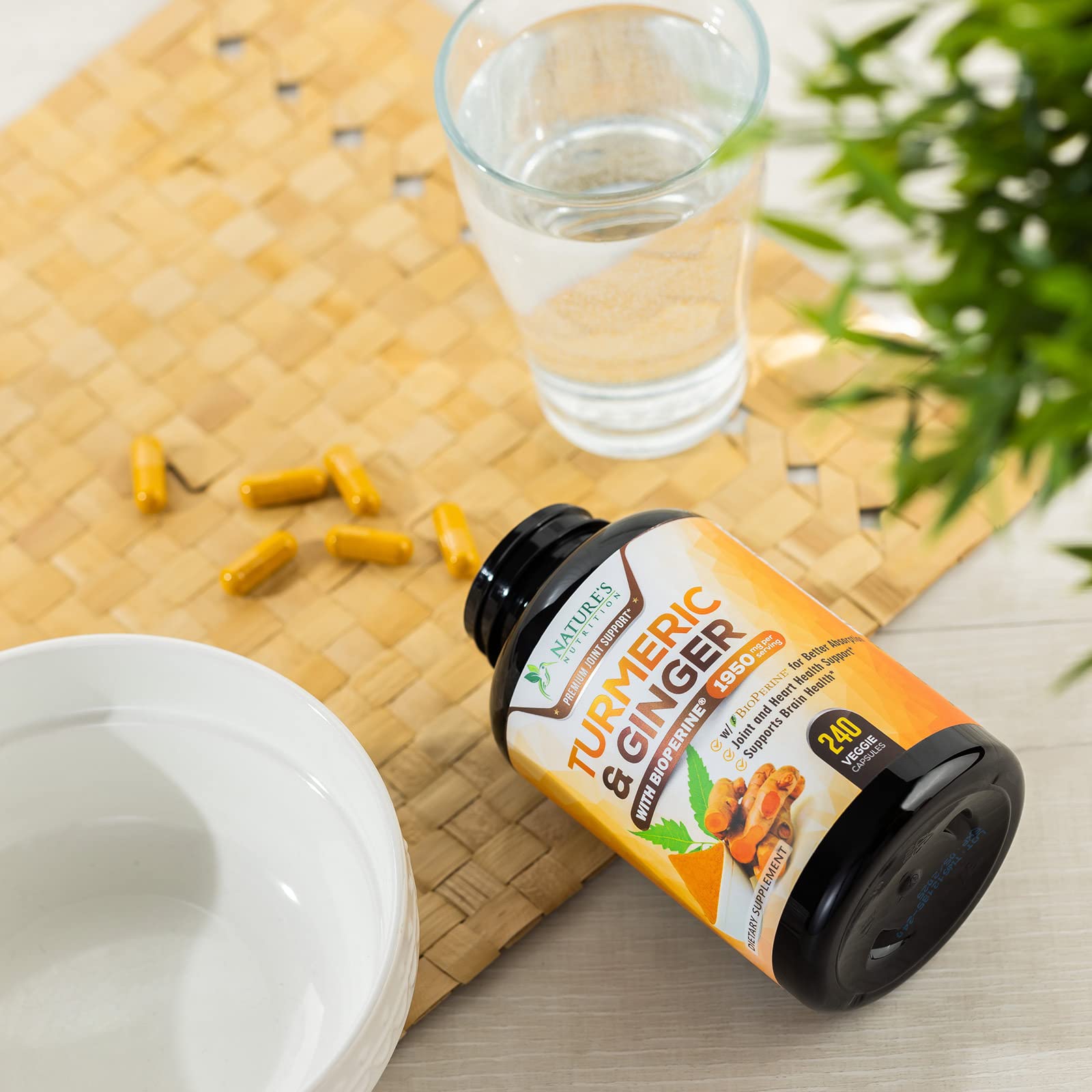 Turmeric Curcumin with BioPerine & Ginger 95% Standardized Curcuminoids 1950mg Nature's NutritionBuy Supplements Australia