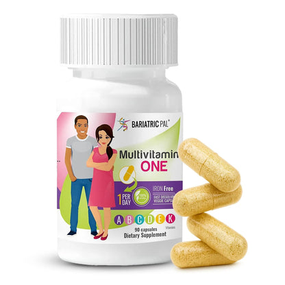 BariatricPal Multivitamin ONE 1 per Day! Bariatric Multivitamin Capsule Iron Free | Easy to Swallow Capsule | BariatricPal