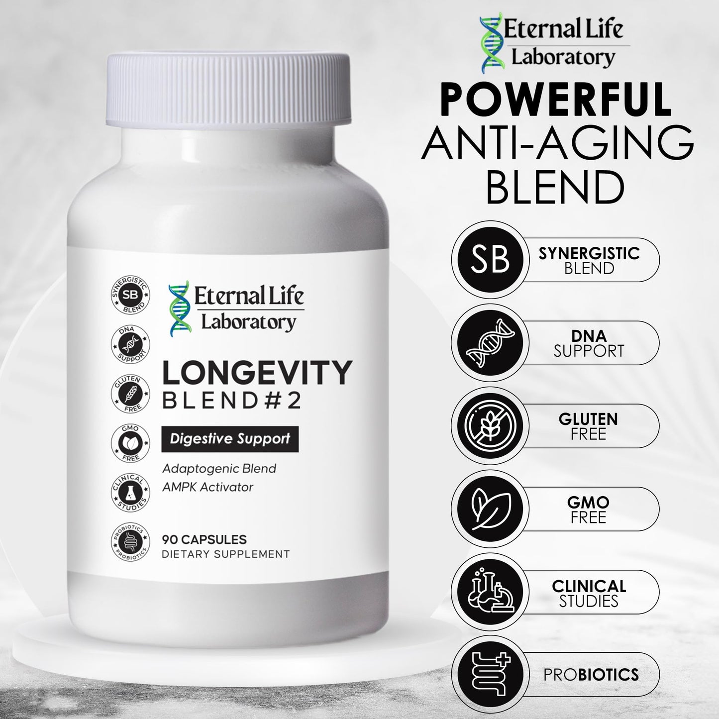 Probiotics for Women and Men, Daily Probiotic Supplement Probiotics and Triphala, Green Tea Extract - Anti-Aging Gut Health Optimizer - Intestinal, Colon & Digestive Health - 90 Capsules Eternal Life LaboratoryBuy Supplements Australia
