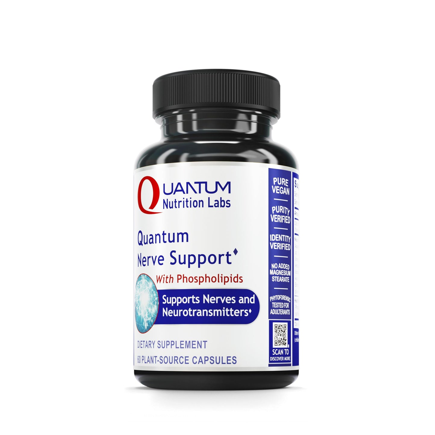 Quantum Nutrition Labs Nerve Support - Nerve Health Supplements, Brain Supplements, Nootropic with Rhodiola Rosea, Brain & Nerve Health - 60 Vegetarian Capsules Quantum NutritionBuy Supplements Australia