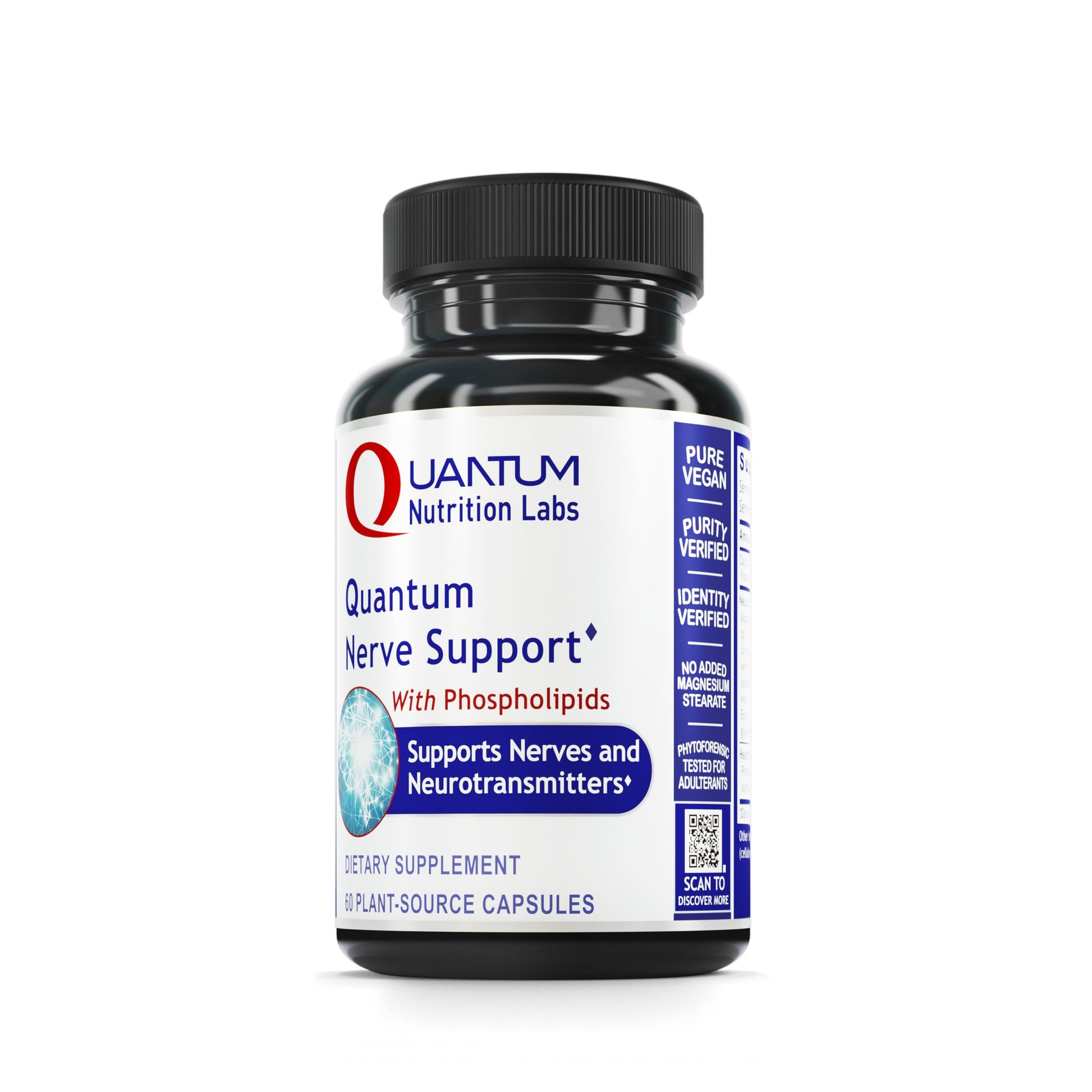 Quantum Nutrition Labs Nerve Support - Nerve Health Supplements, Brain Supplements, Nootropic with Rhodiola Rosea, Brain & Nerve Health - 60 Vegetarian Capsules Quantum NutritionBuy Supplements Australia