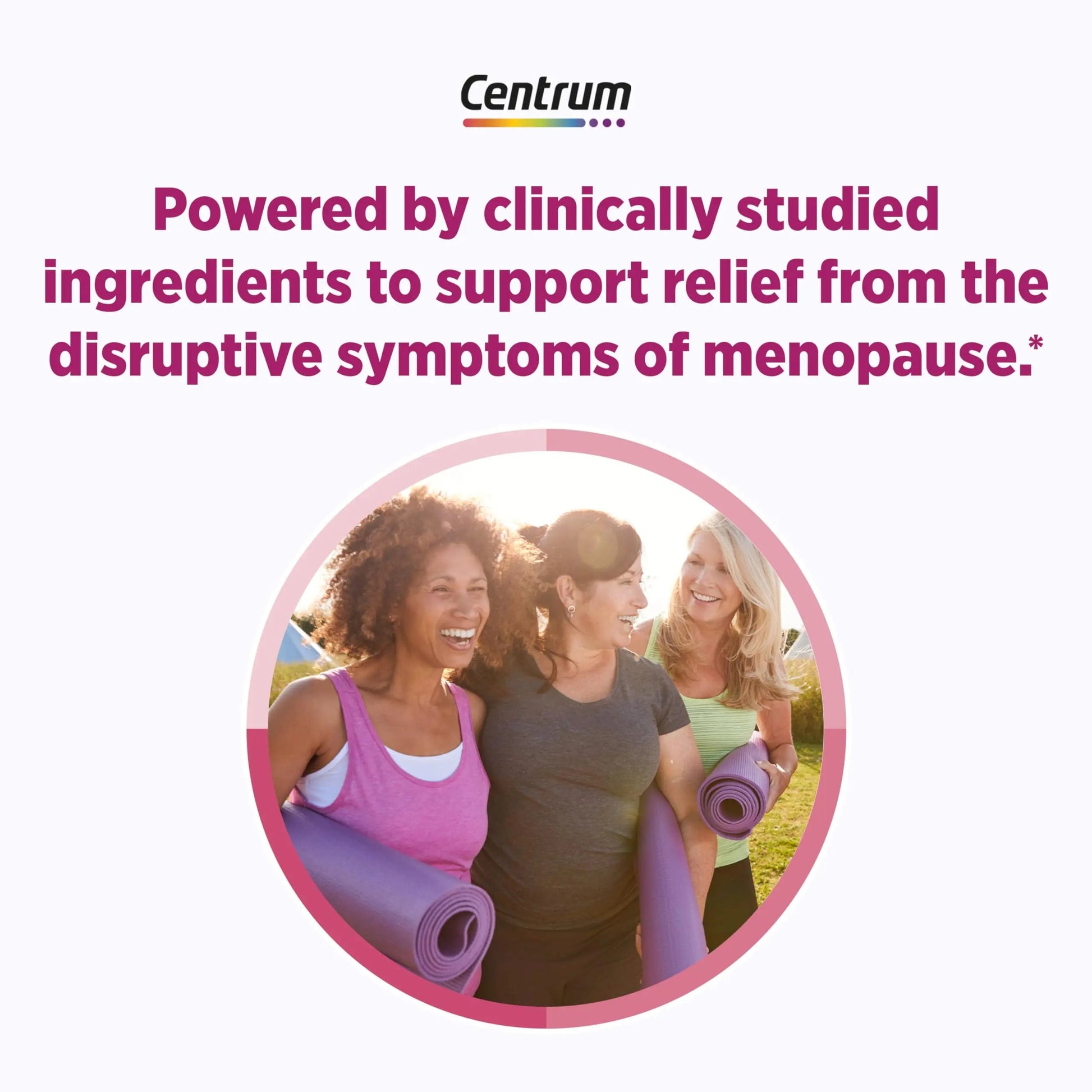 Centrum Complete Multivitamin Supplement + Hot Flash Support Menopause Support Tablets, with Clinically Studied geniVida, 30 Count Centrum