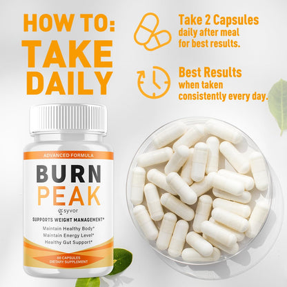 (2 Pack) Burn Peak Capsules, Official Burnpeak Pink Salt Pills with All Natural Ingredients, Advanced BurnPeak Health Supplement with Premium Vitamins for Active Lifestyle Support (120 Capsules) SyvorBuy Supplements Australia