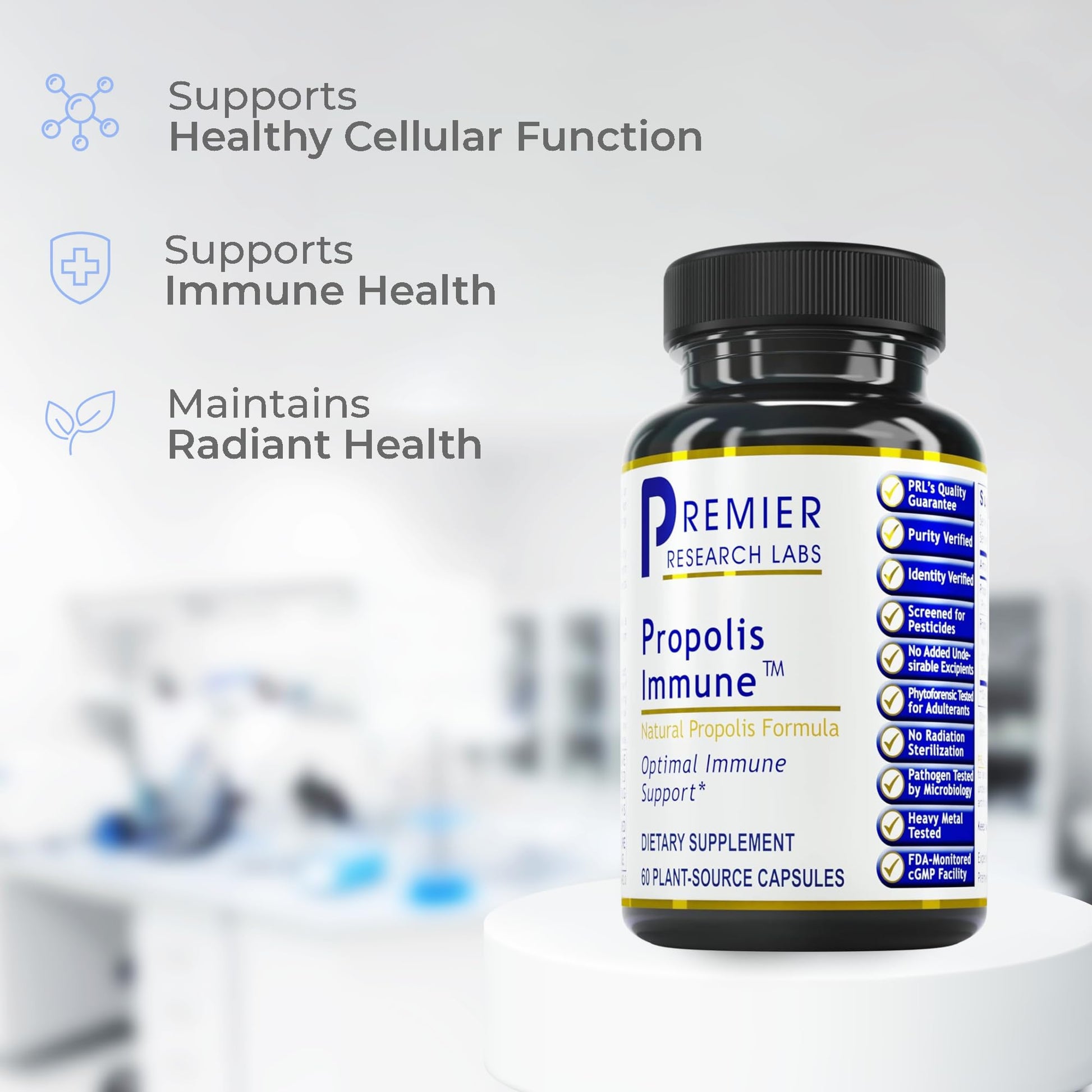 Premier Research Labs Propolis Immune - Bee Propolis Capsules, Bee Pollen Supplement, Propolis Extract Pills for Women & Men, Promotes Immune Health - 60 Vegetarian Capsules Premier Research LabsBuy Supplements Australia