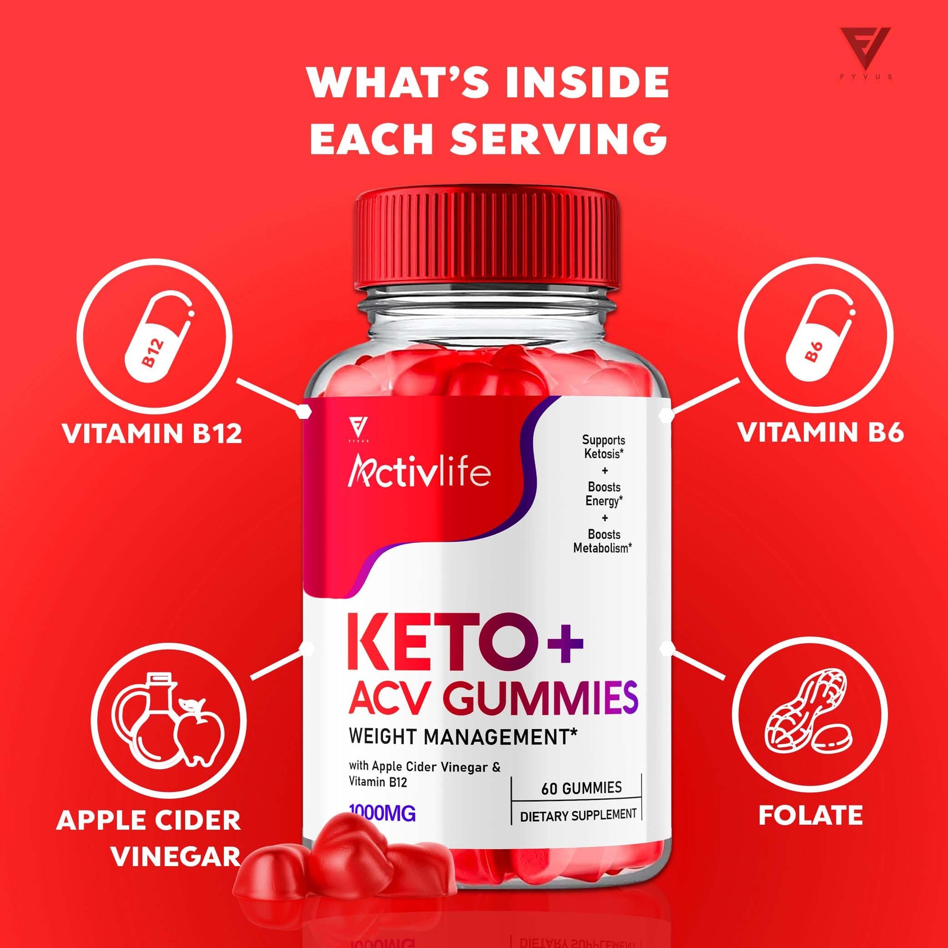 (2 Pack) Activlife Keto ACV Gummies Activelife Keto Advanced, Active Life Keto FyvusBuy Supplements Australia