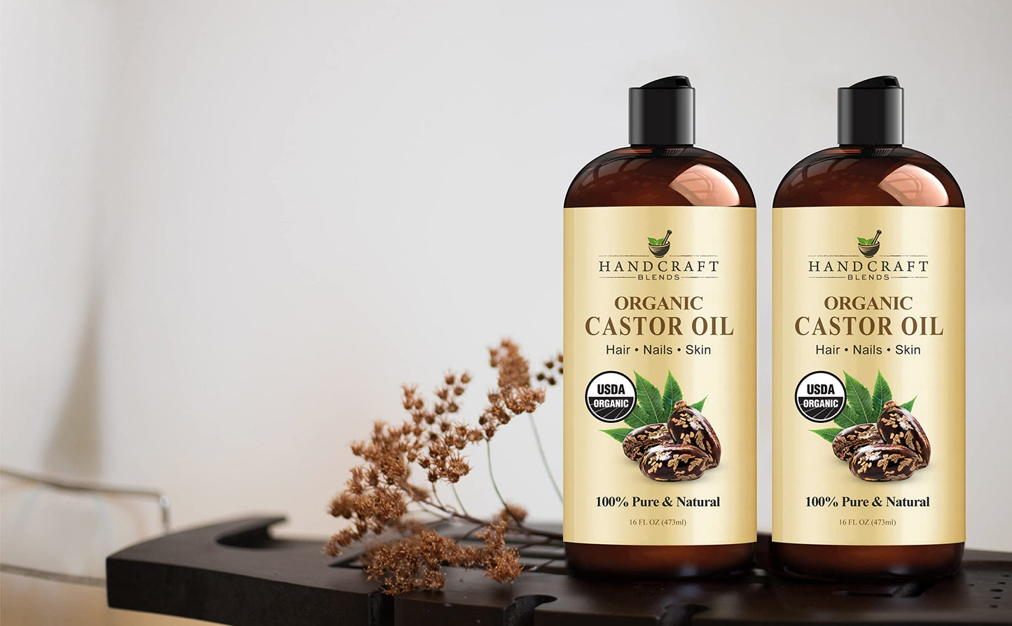 Handcraft Blends Organic Castor Oil for Hair Growth, Eyelashes and Eyebrows - 100% Pure Handcraft BlendsBuy Supplements Australia
