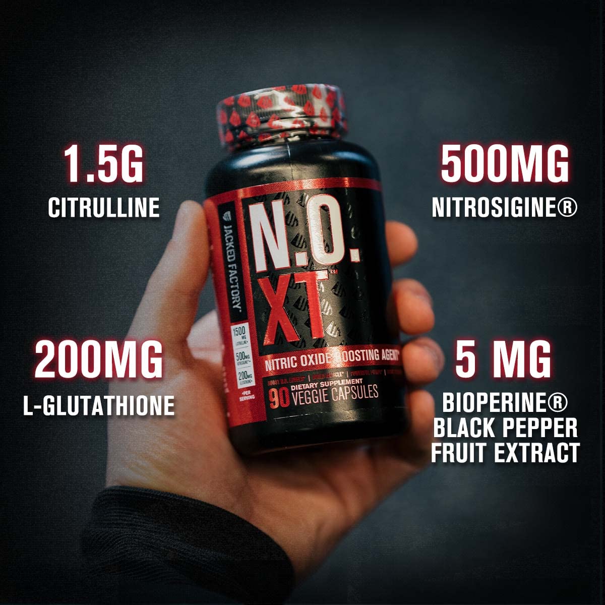 Jacked Factory Pre Workout Stack - N.O XT Nitric Oxide Booster & NITROSURGE High Energy Pre Workout Fuel