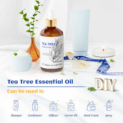 HIQILI Tea Tree Essential Oil (100 ML), 100% Pure for Toenail Fungus, Hair Damage HIQILIBuy Supplements Australia