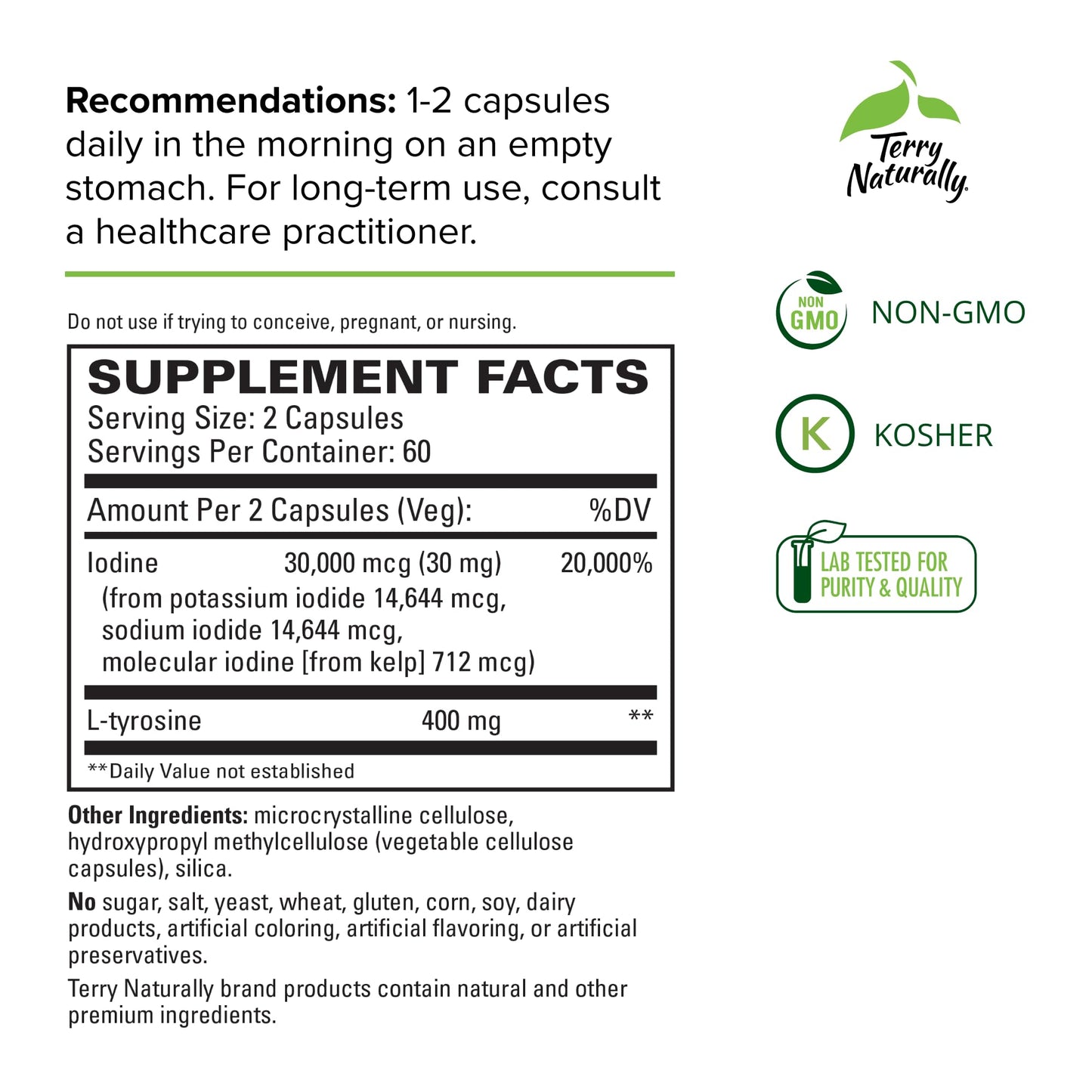 Terry Naturally Thyroid Care - 120 Capsules - Complete Metabolic Function - with Iodine Terry NaturallyBuy Supplements Australia