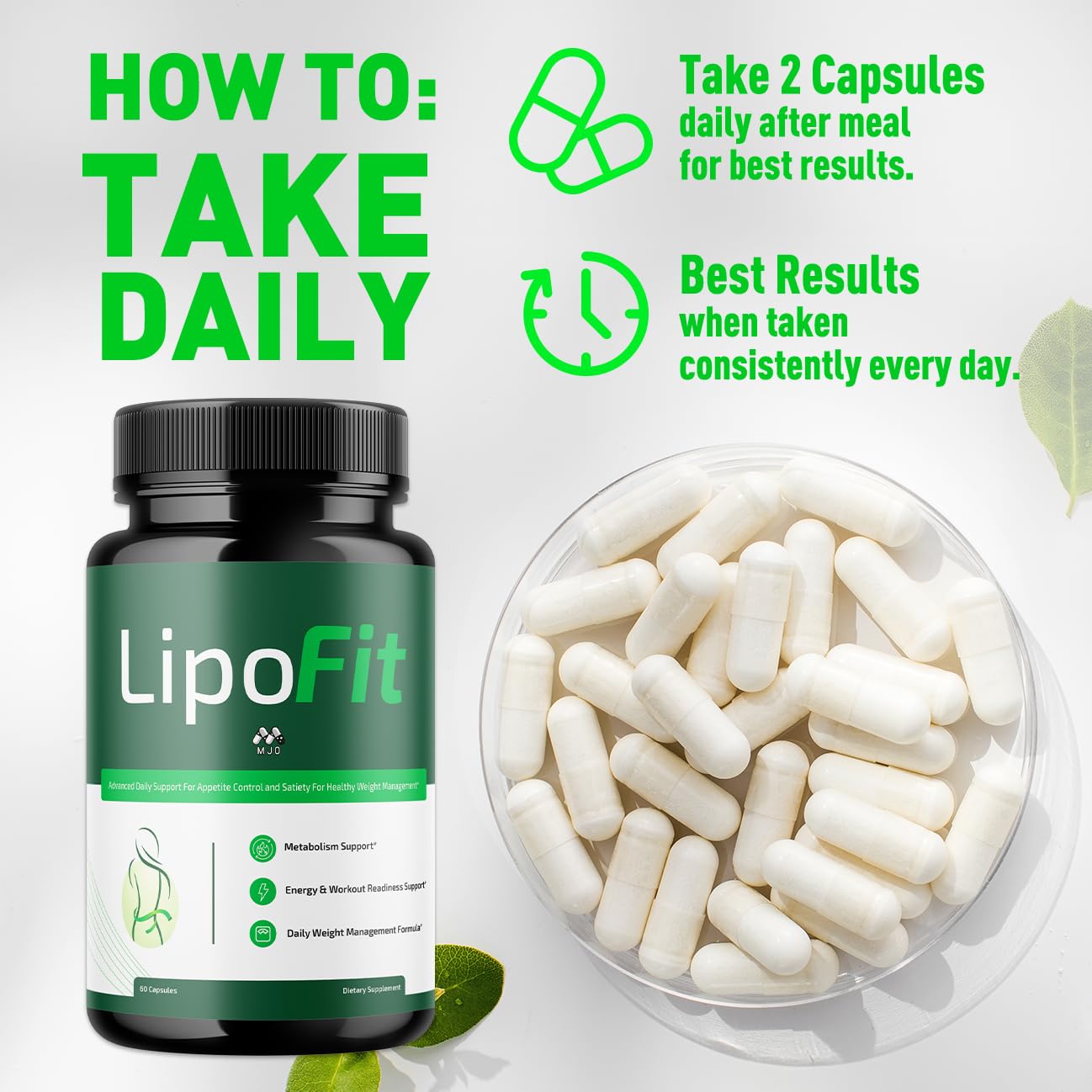 Lipo Fit Capsules, Official Lipo Fit Pills with All Natural Ingredients, Advanced Overall Health and Wellness Vitamin Supplement Formula for Maximum Strength Multivitamin Support (60 Capsules) MJOBuy Supplements Australia