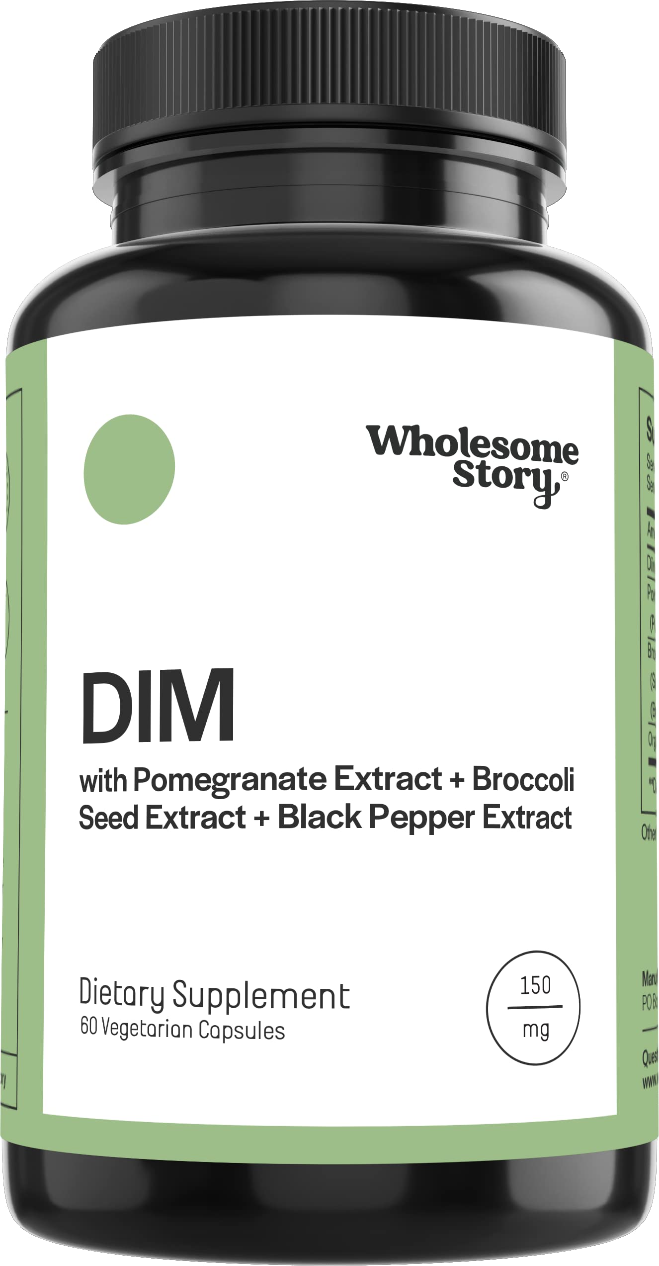 DIM Supplement Women | DIM SGS | Pomegranate, Broccoli and Black Pepper Blend | Estrogen & Hormone Balance for Women | Cell and Tissue Health | 60-Day Supply | Clean Label Project Certified Wholesome StoryBuy Supplements Australia