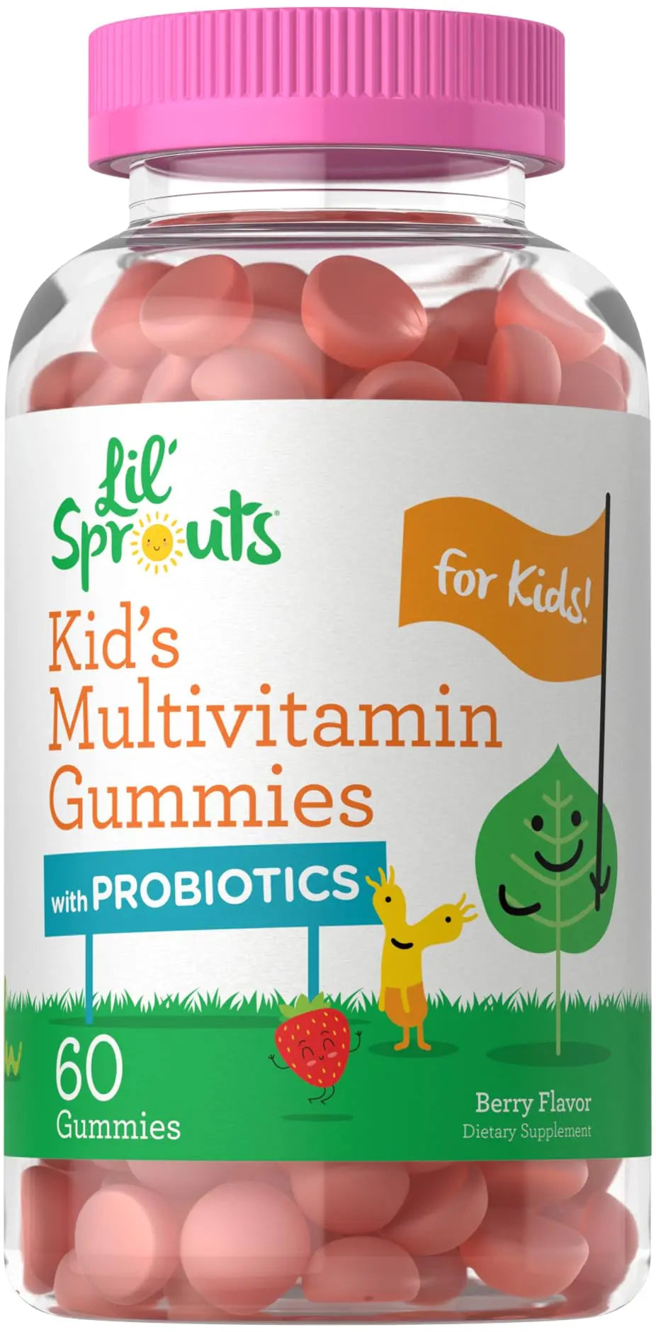 Carlyle Kids Multivitamin Gummies with Probiotics | 60 Chewables | Berry Flavor | Vegetarian, Non-GMO, Gluten Free Children's Supplement | by Lil' Sprouts | CarlyleBuy Supplements Australia
