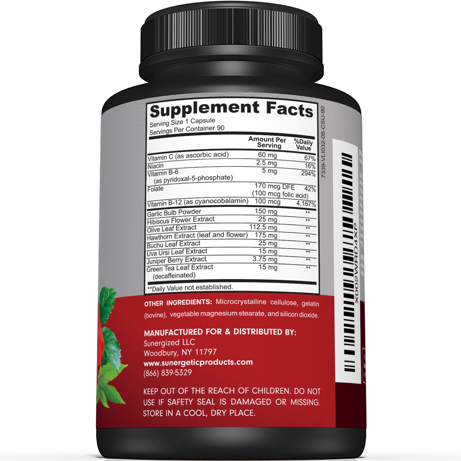 Premium Blood Pressure Support Supplement For Cardiovascular & Heart Health with Garlic SunergeticBuy Supplements Australia