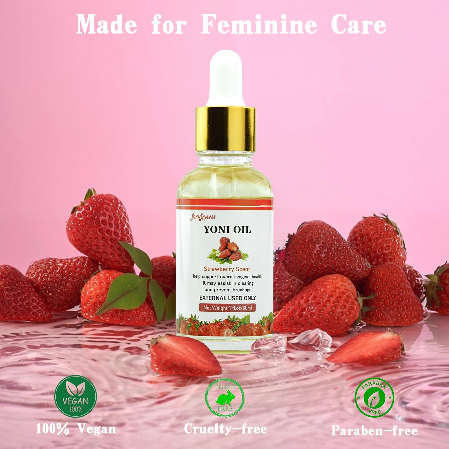 Yoni Wash Yoni Oil Yoni Bar Soap for Women PH Balance, Strawberry Body Oil, Feminine Wash forvirnessBuy Supplements Australia