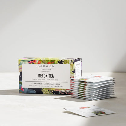 Sakara Detox Tea - Herbal Tea with Rose Petals, Lemon Peel, Lemongrass, & Rooibos SAKARABuy Supplements Australia
