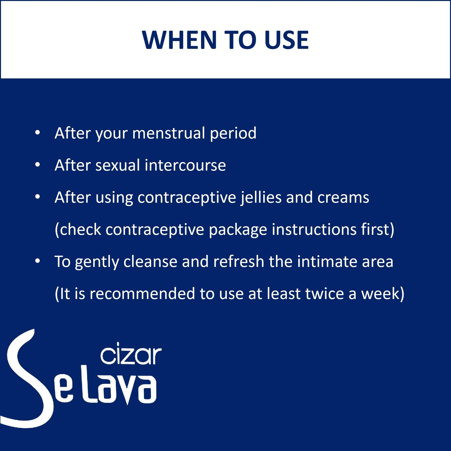 Cizar - Selava, Feminine Wash 15ml 7ea, Gynecologists Developed, Preservative-Free CizarBuy Supplements Australia