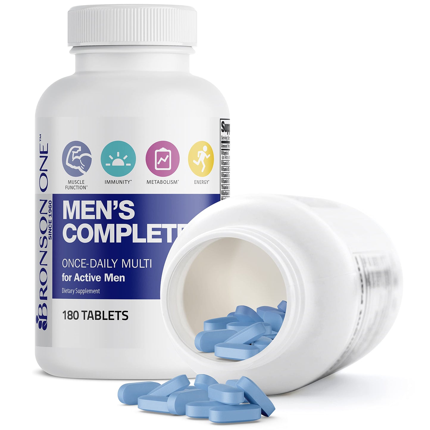 Bronson ONE Daily Men’s Complete Multivitamin Multimineral Once-Daily Multi for Active Men, 180 Tablets BronsonBuy Supplements Australia