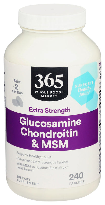 365 by Whole Foods Market, Glucosamine Chondroitin X Strength MSM, 240 Tablets 365 by Whole Foods MarketBuy Supplements Australia