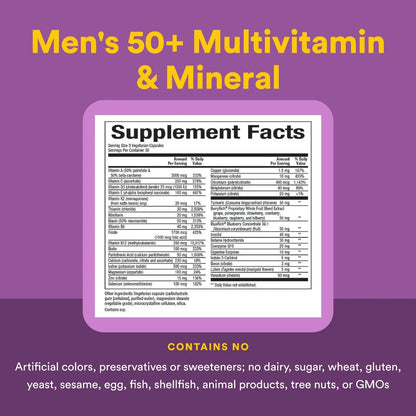 MultiFactors by Natural Factors, Women's 50+ Multivitamin & Mineral Formula, Dietary Supplement for Nutritional Support, 90 capsules (30 servings) Natural Factors