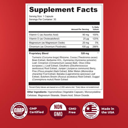 Orby GlycoSwitch – Natural Daily Wellness Supplement with Vitamin C, D3, Magnesium & Chromium – Non-GMO, GMP Certified, Made in USA – 30 Capsules, 1 Month Supply OrbyBuy Supplements Australia
