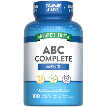 Nature's Truth Multivitamin for Men | with Iron, Vitamins A, C, D & E | 100 Caplets | Non-GMO & Gluten Free for Adults Nature's Truth