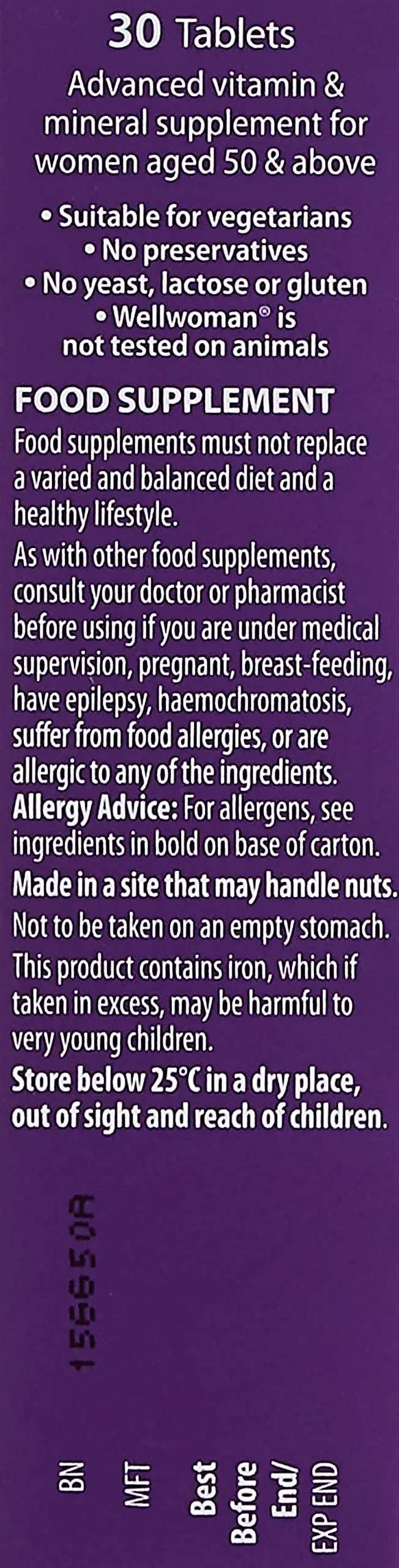 Wellwoman Vitabiotics 50+ 30 Tablets Wellwoman