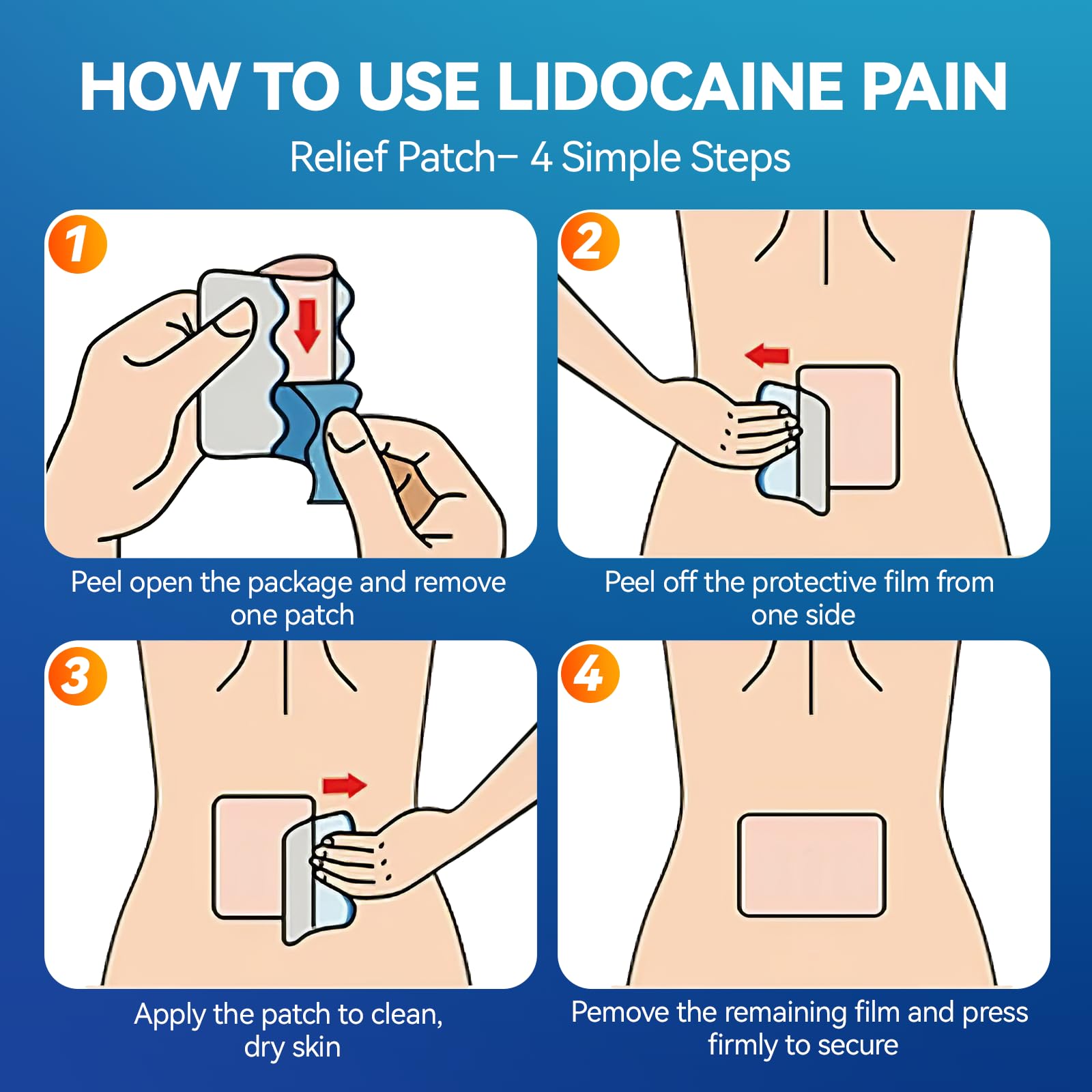 LOVPTFER 4% Lidocaine Pain Relief Patches – Maximum Strength Pain Patches, 12-Hour Long-Lasting Relief for Back, Neck, Shoulder & Joint Pain, Fast-Acting,–40 Count, 5.5” x 3.94” LOVPTFERBuy Supplements Australia