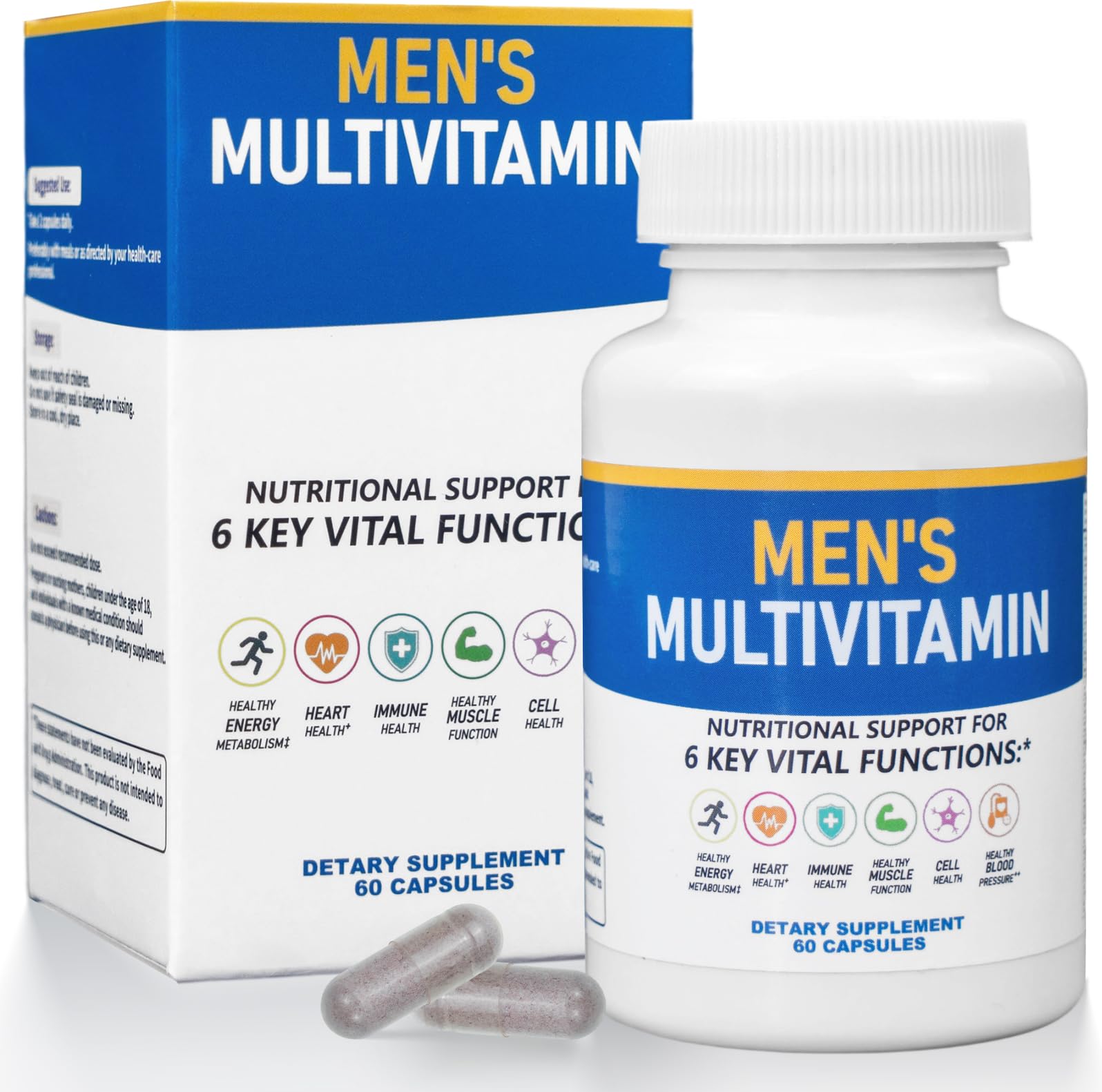 ssumiao Men's Multivitamins Contain 50+ Nutrients Including Vitamin D Daily, Supplement with Vitamin B12, Zinc, Magnesium, Men's Once Daily Multivitamin - 60 Tablets ssumiaoBuy Supplements Australia