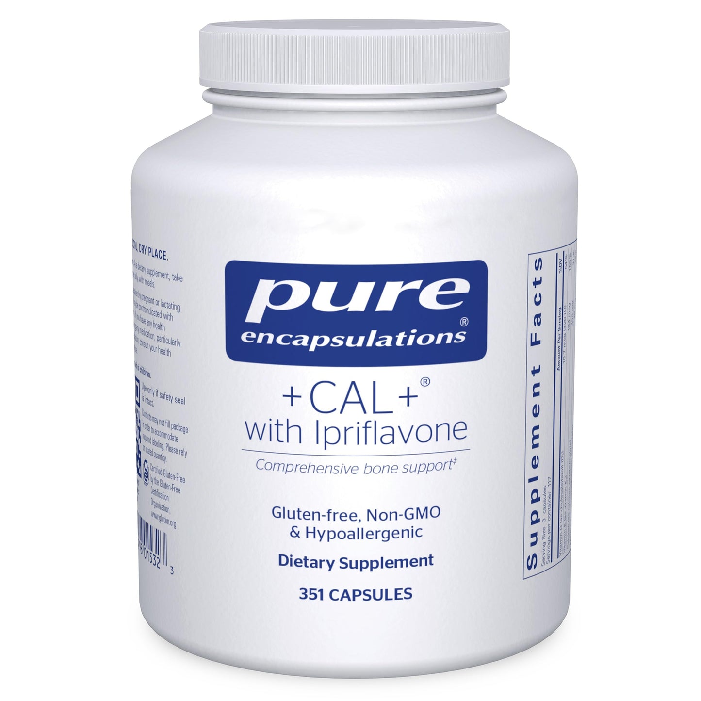 Pure Encapsulations +Cal+ with Ipriflavon | Mineral, Vitamin, and Herbal Supplement to Promote Skeletal Strength | 351 Capsules Pure EncapsulationsBuy Supplements Australia