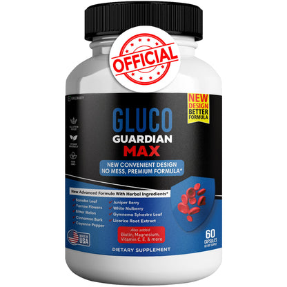 GREENVIFY Gluco Guardian Max Advanced Wellness Support Capsules – Vitamin, Mineral, and Herbal Supplement with Magnesium, Vitamin C, Zinc, and Banaba Leaf – Non-GMO, Gluten-Free – 60 Capsules (1) GREENVIFYBuy Supplements Australia