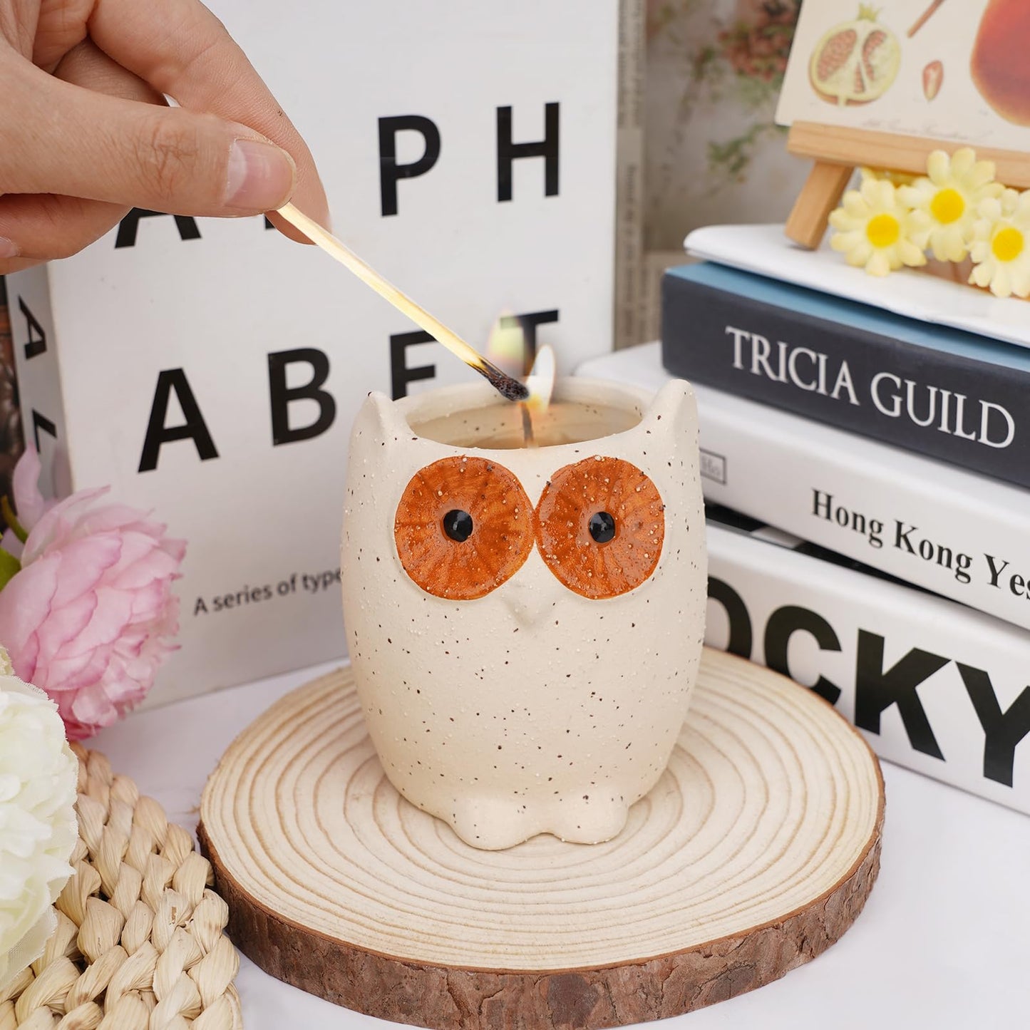 ETAKISH Lavender Scented Candle Gifts for Women, Cute Owl Highly Scented Aromatherapy Candle ETAKISHBuy Supplements Australia