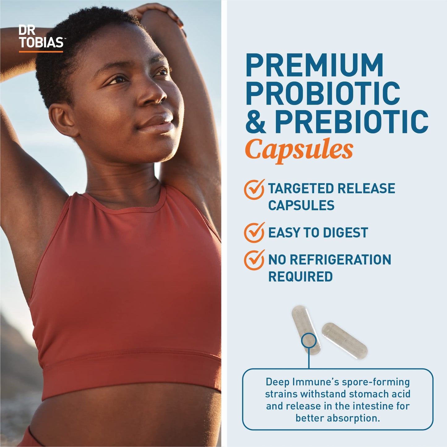 Dr. Tobias Deep Immune Probiotics & Prebiotics, 4.4 Billion CFU Probiotics for Women Dr. TobiasBuy Supplements Australia