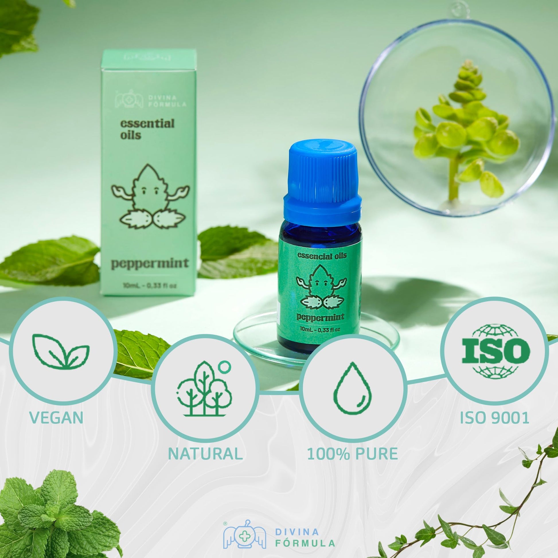 Divina Fórmula - 100% Pure Peppermint Essential Oil - Aromatherapy Oils, Essential Oils - Oil for Massage Divina FÓrmulaBuy Supplements Australia