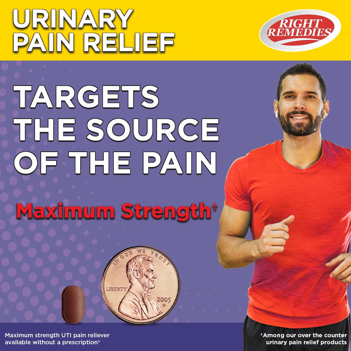 RIGHT REMEDIES Urinary Pain Relief Phenazopyridine HCl 99.5mg Tablets | Maximum Strength OTC for Fast Relief of UTI Pain, Burning and Bladder discomfort | Generic AZO Maximum Strength (72 Count) RIGHT REMEDIESBuy Supplements Australia