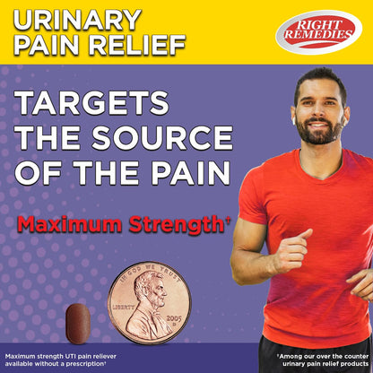 RIGHT REMEDIES Urinary Pain Relief Phenazopyridine HCl 99.5mg Tablets | Maximum Strength OTC for Fast Relief of UTI Pain, Burning and Bladder discomfort | Generic AZO Maximum Strength (72 Count) RIGHT REMEDIESBuy Supplements Australia