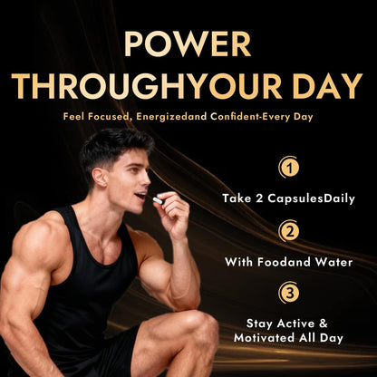Quantum Gold Performance Capsulas – Daily Energy & Endurance Support Supplement | Boost Motivation & Confidence | 60 Capsules(1PC) ultimapeakBuy Supplements Australia