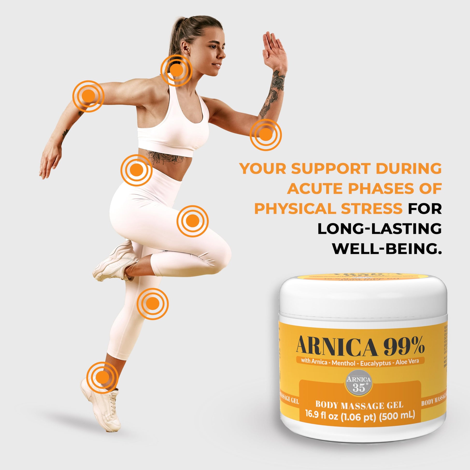 Arnica 35 Arnica Body Massage Gel – Water-Based Cosmetic Massage Gel with Arnica Montana, Fast-Absorbing Lightweight Texture, Non-Greasy Feel, Dermatologically Tested, 16.9 fl oz ArnicaBuy Supplements Australia