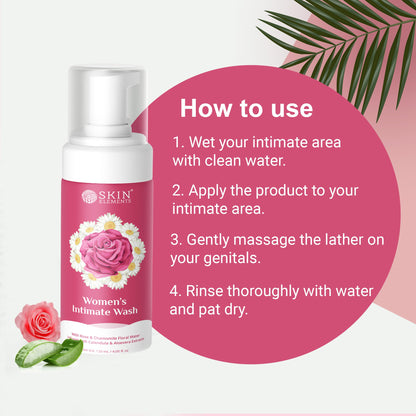 Skin Elements Intimate wash for Women (4.05 Fl Oz.) with Rose & Chamomile Water Skin ElementsBuy Supplements Australia