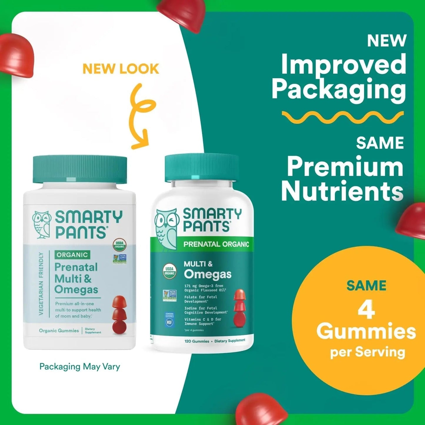 SmartyPants Organic Prenatal Vitamins for Women, Multivitamin Gummies: Biotin, Methylfolate, Omega 3 (ALA), Vitamin D3, C, Vitamin B12, B6, A, K2 & Zinc SmartyPantsBuy Supplements Australia